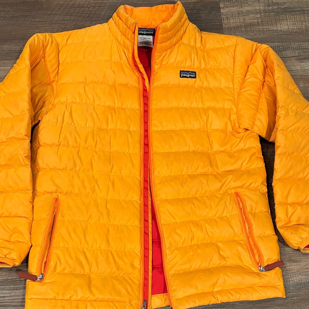 Patagonia Bright Orange Kids Puffer Jacket